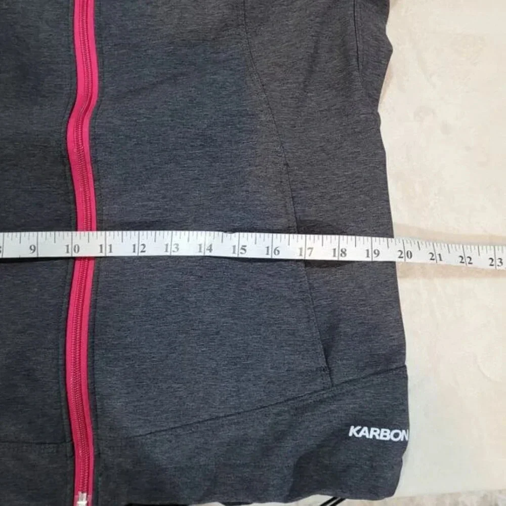 Karbon‎ Gray Softshell Jacket with Pink Zipper - Size Large - Picture 8 of 9